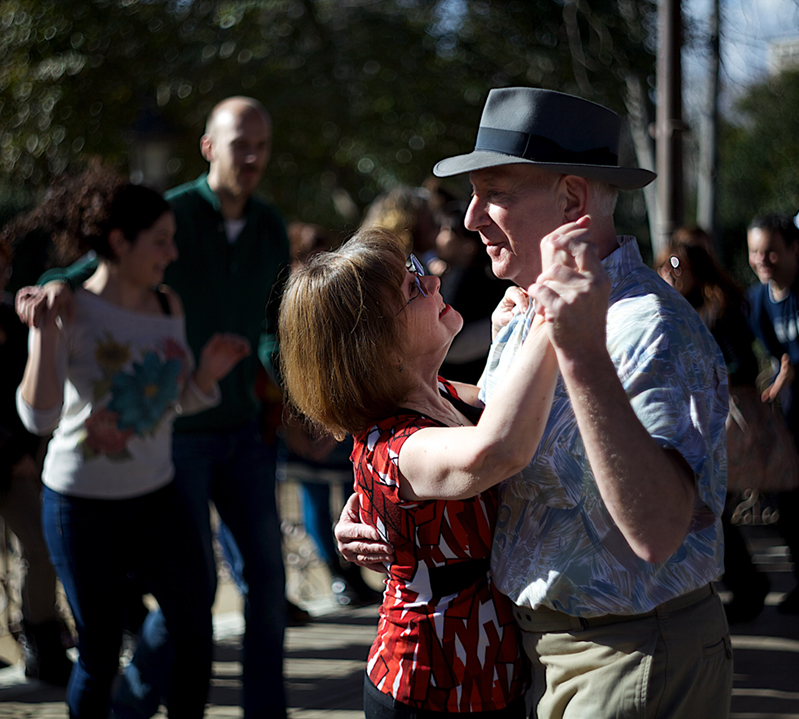 old couple dancing